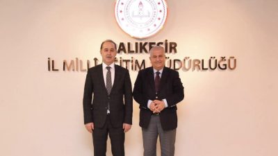 Bandırma Kaymakamı Engin Aksakal’ın İl Milli Eğitim Müdürü Selahattin Kal’a