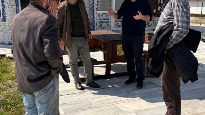 Gönen Belediye Başkanı İbrahim Palaz, Kavakoba Camii’nde yaptığı incelemelerle mahalle