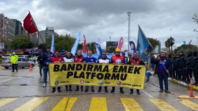 Bandırma’da 1 Mayıs Uluslararası Birlik, Mücadele ve Dayanışma Günü düzenlenen