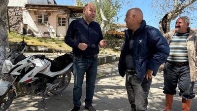 Gönen Belediye Başkanı İbrahim Palaz, Kınalar Mahallesi’nde başlayacak parke taş