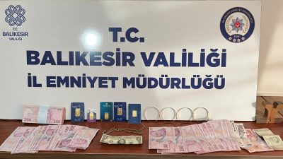 Bandırma’da dolandırıcılık olaylarına yönelik yürütülen çalışmalar kapsamında durdurulan araçta 3