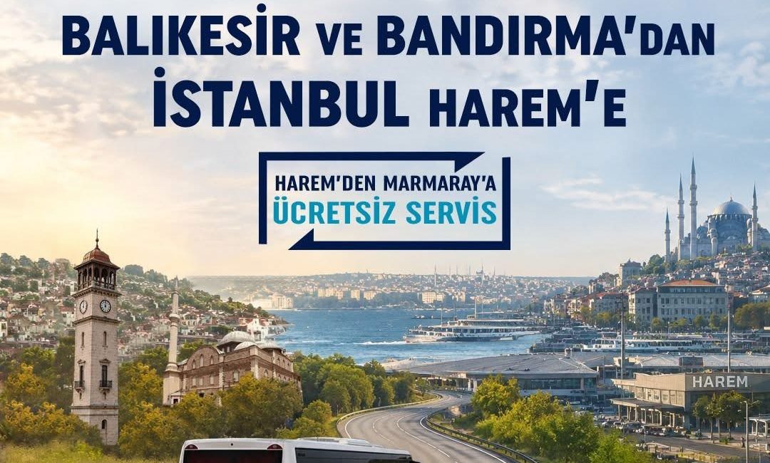 Balıkesir ve Bandırma’dan İstanbul Harem Otogarı’na ulaşım sağlayan BTTBUS seferleri