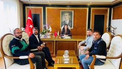 Marmara Kaymakamı Rumeysa Görentaş, UEDAŞ Bandırma Bölge Müdürü ve beraberindeki