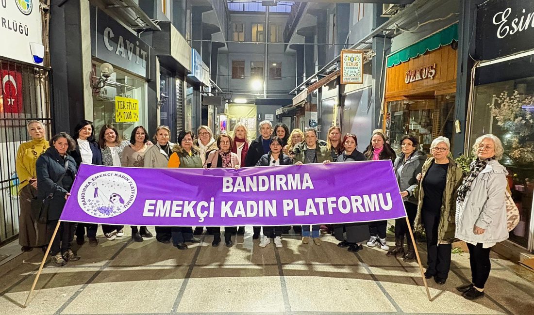 Bandırma Emekçi Kadın Platformu’ndan Rümeysa Eker Tepkisi Bandırma Emekçi Kadın Platformu bileşenleri, AK Parti Terme Belediye Meclis