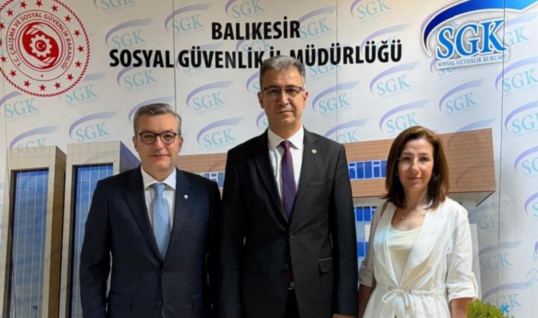 Bandırma Ticaret Odası heyeti, Balıkesir Sosyal Güvenlik İl Müdürü Şeref