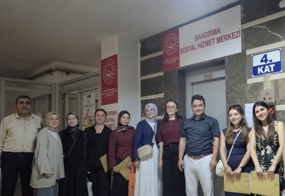 Bandırma Sosyal Hizmet Merkezi Müdürlüğünde Ulusal Staj Programı kapsamında eğitim