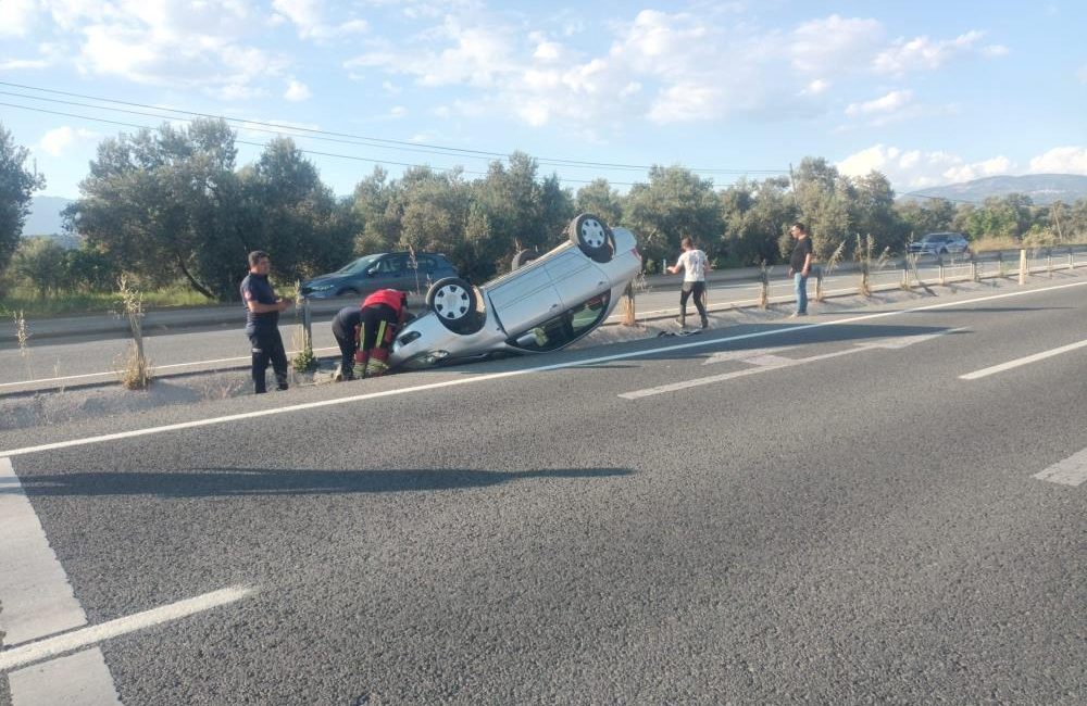  Havran ‘da bir otomobilin kontrolden çıkması sonucu meydana gelen tek
