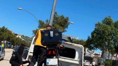 Erdek’te  polis ekiplerinin “dur” ihtarına uymayarak kaçan motosiklet sürücüsüne toplam