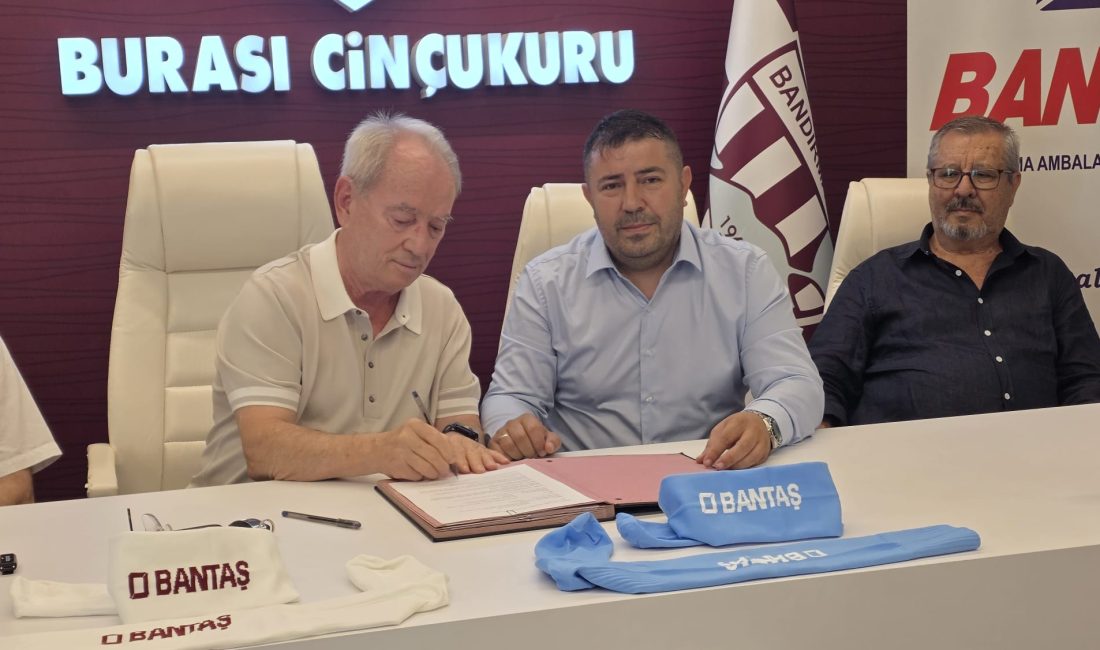 Bandırmaspor’un yeni sezon çorap sponsoru Bantaş oldu Bordo-beyazlı kulüp, 2026-2027 sezonu öncesinde sponsorluk anlaşmalarına bir yenisini daha