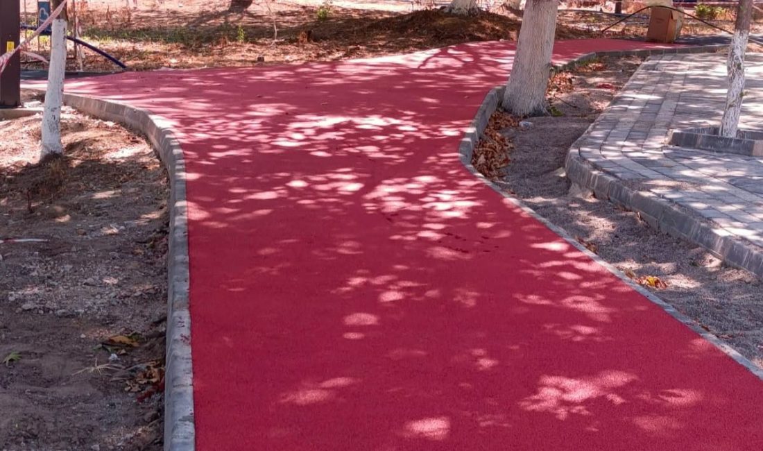 EPDM yürüyüş yollarının korunması için vatandaşlara çağrı Susurluk Belediyesi, yürüyüş yollarındaki EPDM zemin kaplamalarının zarar görmemesi amacıyla