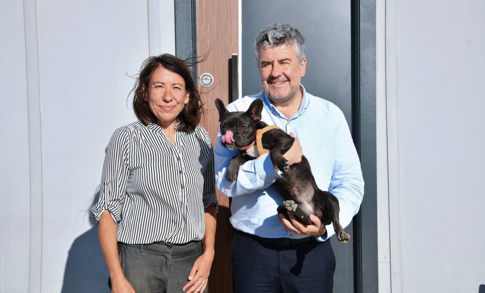 Şiddet gören köpeği Başkan Mesut Akbıyık sahiplendi Sahipleri tarafından şiddet gördüğü için Karesi Belediyesi tarafından Beyköy’deki Hayvan