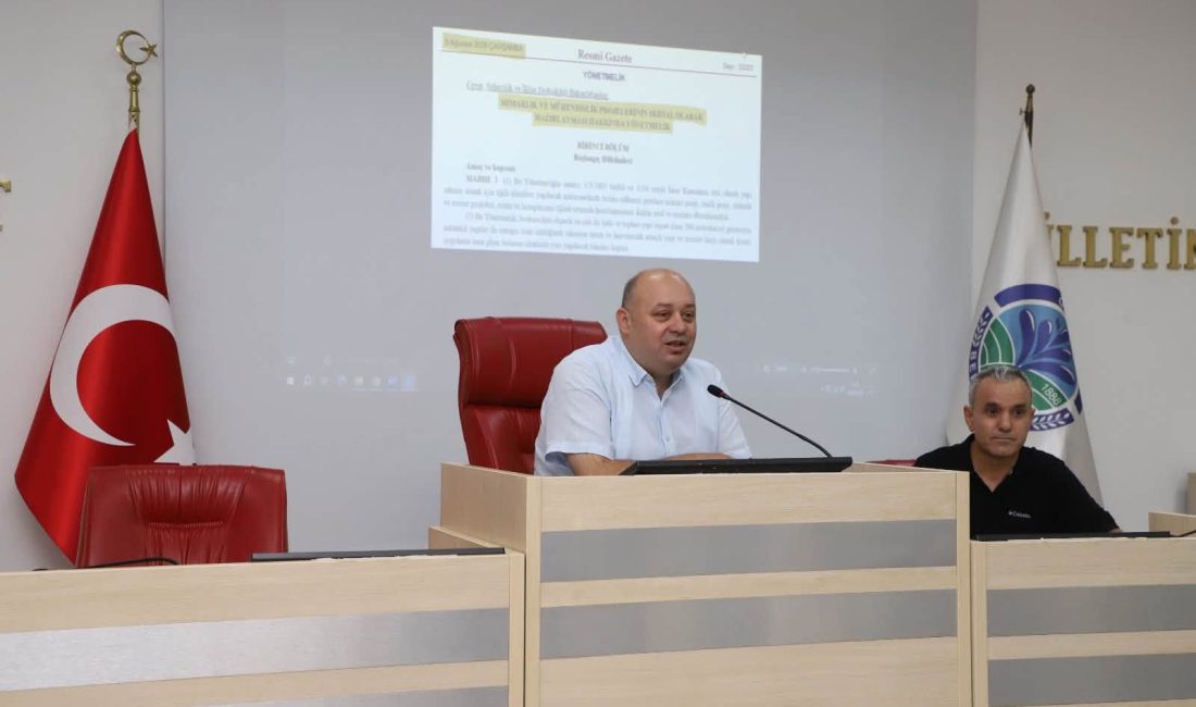 Gönen’de imar ve şehircilik alanındaki çalışmaların ele alındığı toplantıda belediye