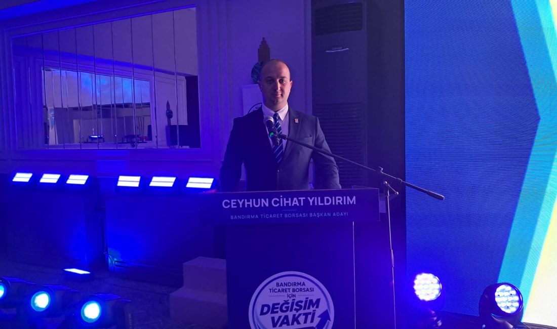 Ceyhun Cihat Yıldırım Adaylığını Projelerini anlatarak açıkladı Ceyhun Cihat Yıldırım Bandırma Ticaret Borsası için Başkan adaylığını Grand