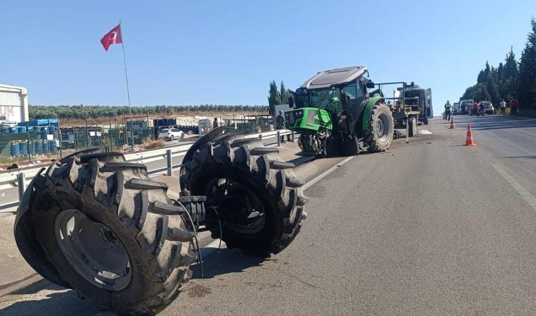 Bandırma’da kamyon traktöre çarptı Bandırma ilçesinde kamyonun traktöre arkadan çarpması sonucu meydana gelen trafik