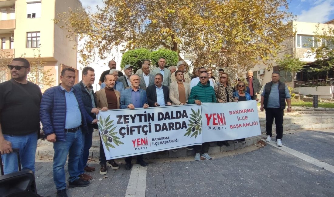 Yeni Parti’den zeytin eylemi Yeni Parti Bandırma İlçe Örgütü, Edincik’te zeytin fiyatlarıyla ilgili bir
