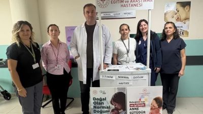Normal Doğum Haftası dolayısıyla hastanede düzenlenen çalışmada gebelere doğum öncesi